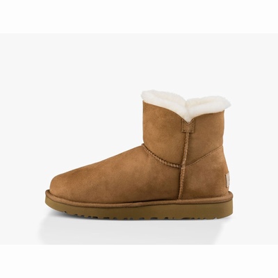 Botas UGG Mini Bailey Button II Mulher Marrom | PT-YWAZC